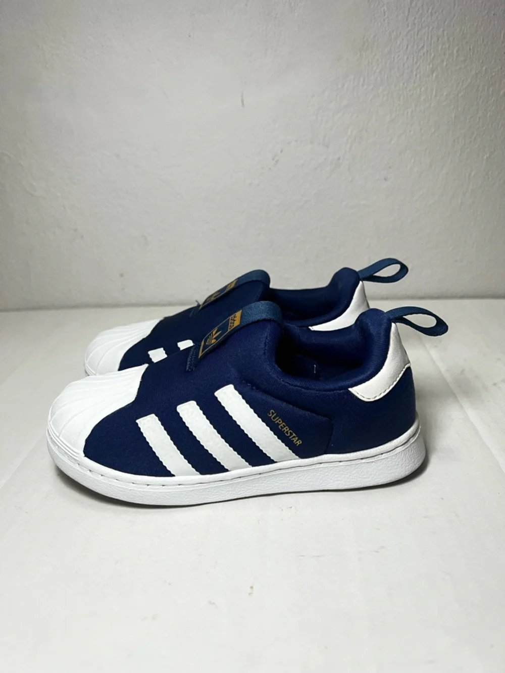 Adidas Superstar 360 Slip-On Shoes Kids 9.5‎ Blue White Unisex Casual Sporty